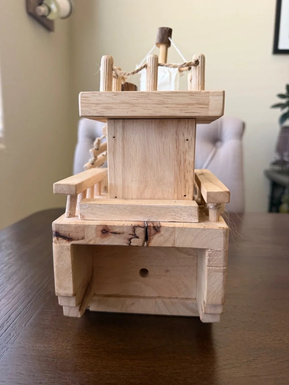 Wooden pirate ship